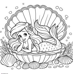 Ariel boyama sayfası, Ariel coloring page, , 