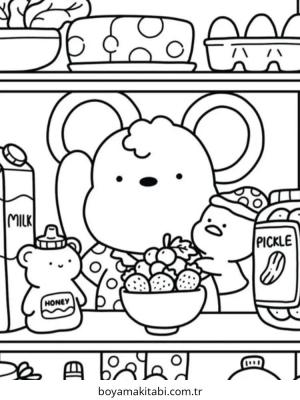 Arkadaş boyama sayfası – çocuk aktivitesi, PDF indir