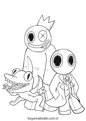 Arkadaş boyama sayfası – boyama etkinliği, çocuk aktivitesi