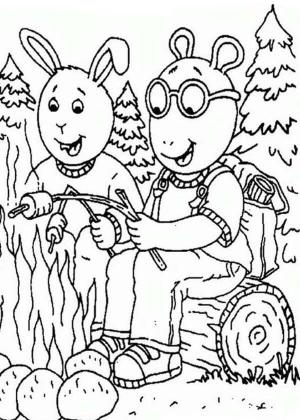 Arthur Oku boyama sayfası,  coloring page, Arthur Kampa Git Oku, 