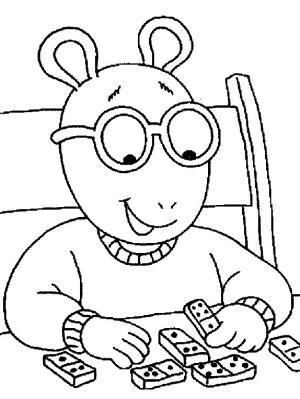 Arthur Oku boyama sayfası,  coloring page, Arthur oku Mahjong oyna, 