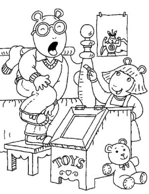 Arthur Oku boyama sayfası,  coloring page, Arthur Acı İçinde Oku, 