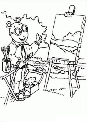 Arthur Oku boyama sayfası,  coloring page, Arthur Çizimi Oku, 