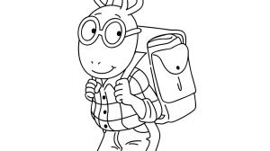 Arthur Oku boyama sayfası,  coloring page, Arthur Oku Okula Git, 