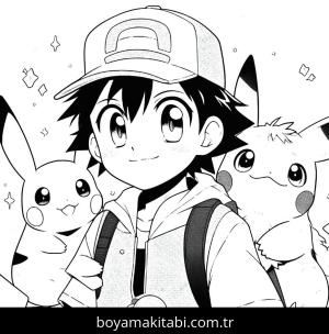 Ash Ketchum boyama sayfası,  coloring page, , 