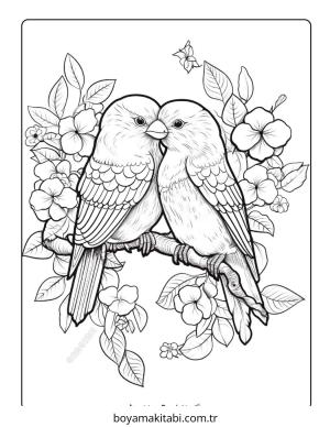 Aşk boyama sayfası – evde etkinlik, ücretsiz yazdır