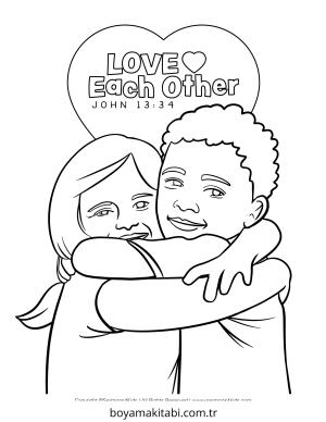 Aşk boyama sayfası – ücretsiz yazdır, boyama etkinliği