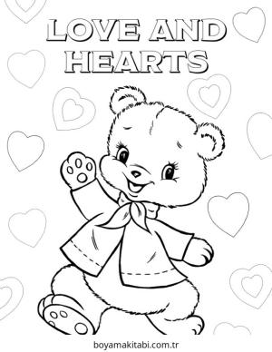 Aşk boyama sayfası – eğitici aktivite, yaratıcılık