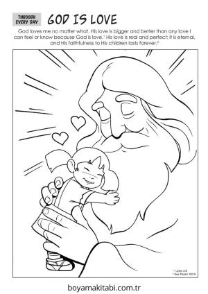 Aşk boyama sayfası – basit çizim, kolay boyama