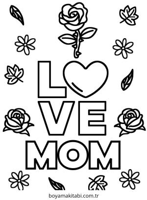 Aşk boyama sayfası – boyama etkinliği, çocuk aktivitesi