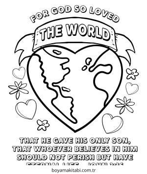 Aşk boyama sayfası – eğitici aktivite, yaratıcılık