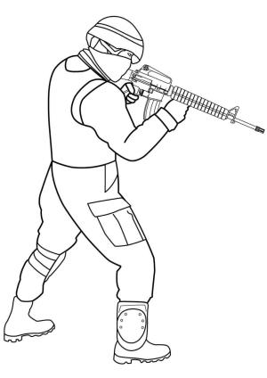 Asker boyama sayfası,  coloring page, Asker Atış, 