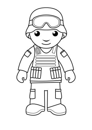 Asker boyama sayfası,  coloring page, Bebek Asker, 