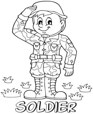 Asker boyama sayfası,  coloring page, Genç Asker, 