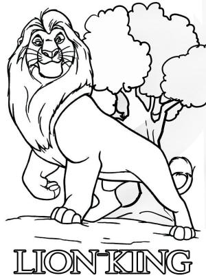 Aslan Kral boyama sayfası,  coloring page, HD Aslan Kral, 