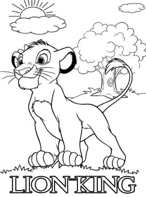 Aslan Kral boyama sayfası,  coloring page, Küçük Aslan Kral, 