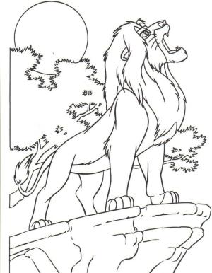 Aslan Kral boyama sayfası,  coloring page, Aslan Kral – Sayfa 19, 