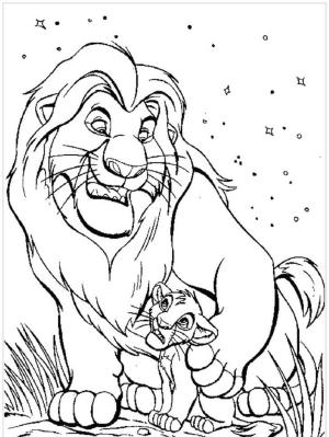 Aslan Kral boyama sayfası,  coloring page, Aslan Kral – Sayfa 15, 