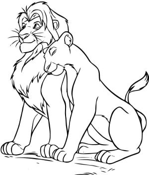 Aslan Kral boyama sayfası,  coloring page, Aslan Kral – Sayfa 16, 