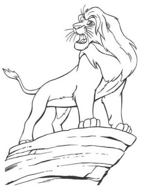 Aslan Kral boyama sayfası,  coloring page, Aslan Kral Mufasa, 