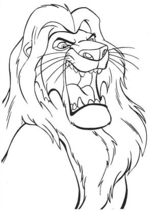 Aslan Kral boyama sayfası,  coloring page, Kızgın Mufasa, 