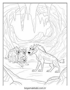 Aslan Kral boyama sayfası – PDF indir, sevimli karakter