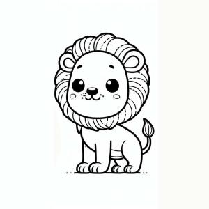 Aslan boyama sayfası, Lions coloring page, ,