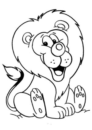 Aslan boyama sayfası, Lions coloring page, , 