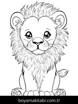 Aslan boyama sayfası 49980, Lions coloring page, 