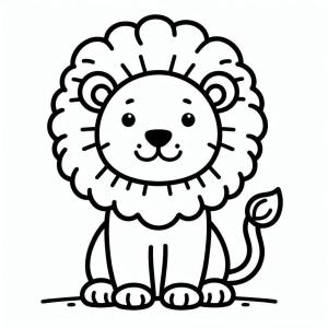 Aslan boyama sayfası, Lions coloring page, ,