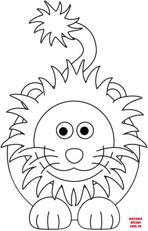 Aslan boyama sayfası, Lions coloring page, , lions cartoon lion 