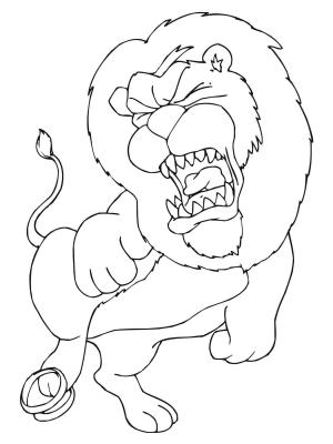 Aslan boyama sayfası, Lions coloring page, Acı Içinde Aslan, 