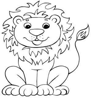 Aslan boyama sayfası, Lions coloring page, Aslan, Güleryüzlü, 