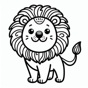 Aslan boyama sayfası, Lions coloring page, , 