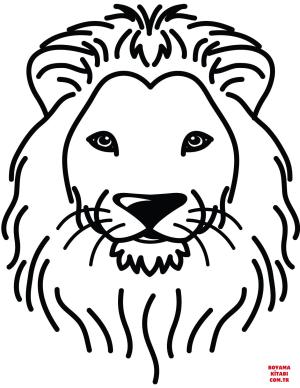 Aslan boyama sayfası, Lions coloring page, , lions lion face portrait 