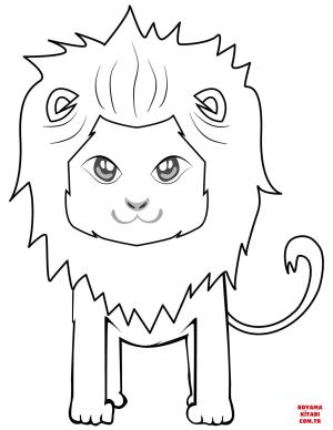 Aslan boyama sayfası, Lions coloring page, , lions cute cartoon lion 