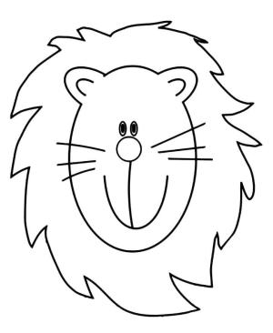 Aslan boyama sayfası, Lions coloring page, Aslan Yüzü – sayfa 7, 