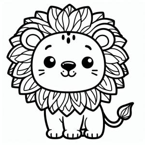 Aslan boyama sayfası, Lions coloring page, ,
