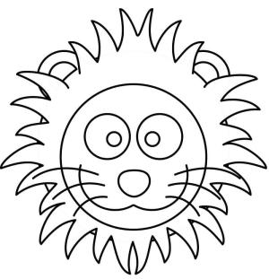 Aslan boyama sayfası, Lions coloring page, Yazdırılabilir Aslan Yüz Resmi, 