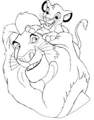 Aslan boyama sayfası, Lions coloring page, , 