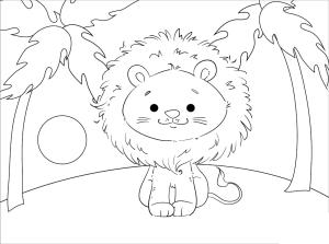 Aslan boyama sayfası, Lions coloring page, , 