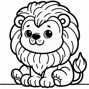Aslan boyama sayfası, Lions coloring page, ,