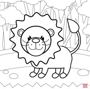 Aslan boyama sayfası, Lions coloring page, , lions lion 