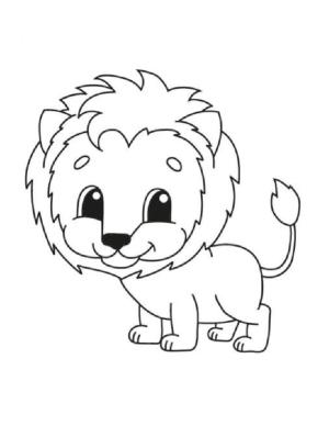 Aslan boyama sayfası, Lions coloring page, Gülümseyen Küçük Aslan, 