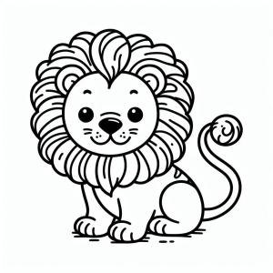 Aslan boyama sayfası, Lions coloring page, ,