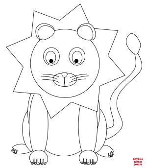 Aslan boyama sayfası, Lions coloring page, , lions cute cartoon lion 