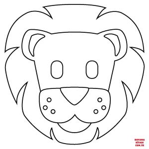 Aslan boyama sayfası, Lions coloring page, , lions lion face emoji 