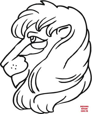 Aslan boyama sayfası, Lions coloring page, , lions head of lion 