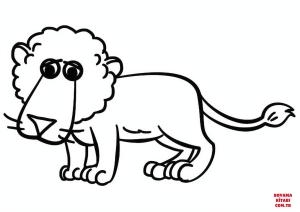 Aslan boyama sayfası, Lions coloring page, , lions cartoon lion 
