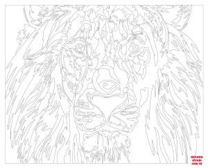 Aslan boyama sayfası, Lions coloring page, , lions abstract lion 